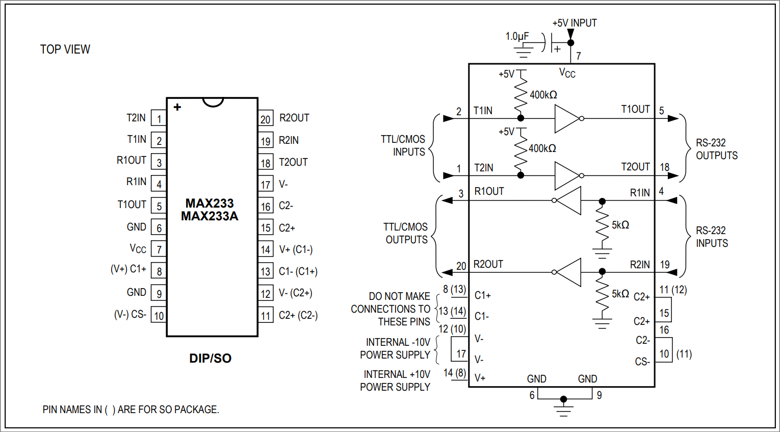 MAX233 tapping circuit
